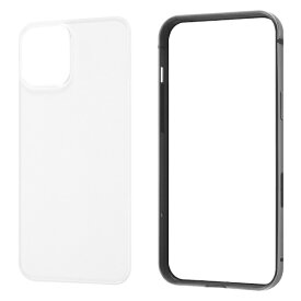 レイアウト｜rayout iPhone 12 Pro Max 6.7インチ対応アルミバンパー+パネル(クリア) ブラック RT-P28AB/BM