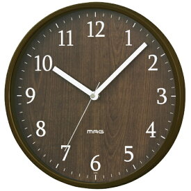 MAG｜マグ シンプルなウッド調の掛時計 梓(アズサ) ブラウン W-742 BR-Z