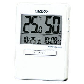 SEIKO｜セイコー 電波デジタル時計 白 SQ797W [デジタル /電波自動受信機能有]