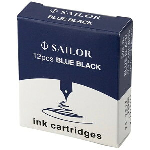セーラー万年筆|THE SAILOR PEN 万年筆用カートリッジインク 染料 12本入 ブルーブラック 13-0404-144