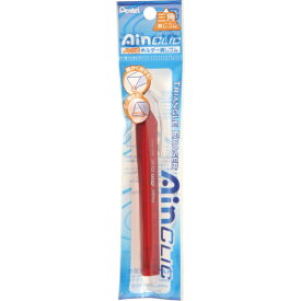 ぺんてる｜Pentel アインクリック 消しゴム ノック式 メタルレッド XZE15-MB