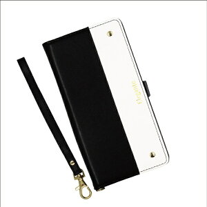 �ߒʁbKintsu AQUOS R5G�Ή� �蒠�^�P�[�X �G���K���e �c�[�g�� �u���b�N�z���C�g EL-AQR5G08BW