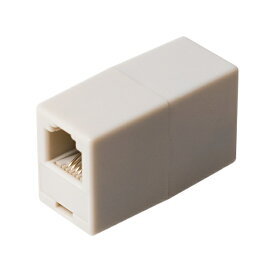 ナカバヤシ｜Nakabayashi 6極4芯対応 電話機コード延長アダプタ ホワイト