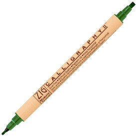 呉竹｜Kuretake ZIGメモリーシステム カリグラフィーII 水性マーカー 3.5mm芯＆2.0mm芯 エバーグリーン MS-3500-044