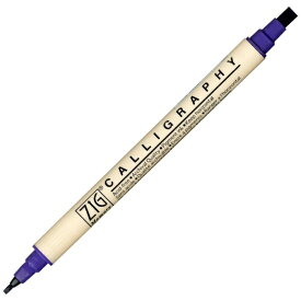 呉竹｜Kuretake ZIGメモリーシステム カリグラフィー 水性マーカー 5.0mm芯＆2.0mm芯 ピュアバイオレット MS-3400-080