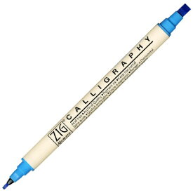 呉竹｜Kuretake ZIGメモリーシステム カリグラフィー 水性マーカー 5.0mm芯＆2.0mm芯 ベビーブルー MS-3400-031