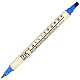 呉竹｜Kuretake ZIGメモリーシステム カリグラフィー 水性マーカー 5.0mm芯＆2.0mm芯 ブルージェイ MS-3400-032
