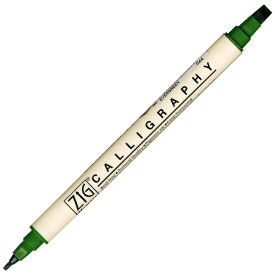 呉竹｜Kuretake ZIGメモリーシステム カリグラフィー 水性マーカー 5.0mm芯＆2.0mm芯 エバーグリーン MS-3400-044