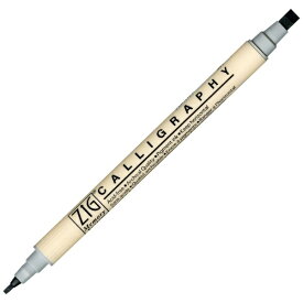 呉竹｜Kuretake ZIGメモリーシステム カリグラフィー 水性マーカー 5.0mm芯＆2.0mm芯 プラチナ MS-3400-091