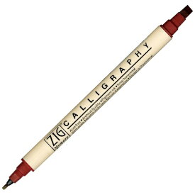 呉竹｜Kuretake ZIGメモリーシステム カリグラフィー 水性マーカー 5.0mm芯＆2.0mm芯 アンティークバーガンディー MS-3400-203