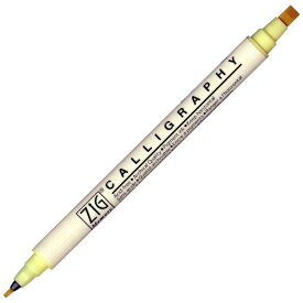 呉竹｜Kuretake ZIGメモリーシステム カリグラフィー 水性マーカー 5.0mm芯＆2.0mm芯 バター MS-3400-502