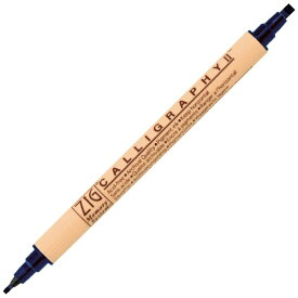 呉竹｜Kuretake ZIGメモリーシステム カリグラフィーII 水性マーカー 3.5mm芯＆2.0mm芯 ネイビー MS-3500-035