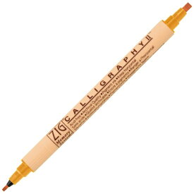 呉竹｜Kuretake ZIGメモリーシステム カリグラフィーII 水性マーカー 3.5mm芯＆2.0mm芯 アプリコット MS-3500-052