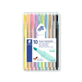 ステッドラー｜STAEDTLER トリプラステキストサーファーハイライター10色セット 362CSB10