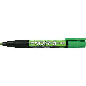 ぺんてる｜Pentel ペイントマーカー 油性ペン 中字 黄緑 MMP20-K