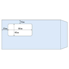 ヒサゴ｜HISAGO 〔封筒〕窓つき A4三ツ折用 [長6 /100枚] アクア MF16