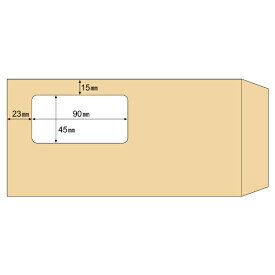 ヒサゴ｜HISAGO 〔封筒〕窓つき A4三ツ折用 [長6 /100枚] クラフト紙 MF17
