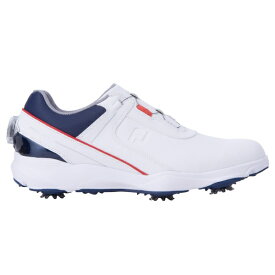 フットジョイ｜FootJoy 27.5cm メンズ ゴルフシューズ HYDROLITE ハイドロライト BOA 3E(ホワイト×ネイビー) 50058W【返品交換不可】