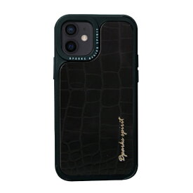 ROA｜ロア iPhone 12 mini 5.4インチ対応leather Case　CROCO SKIN BLACK