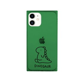 ROA｜ロア iPhone 12 mini 5.4インチ対応 ソフトスクウェアケース　ザウルス　グリーン