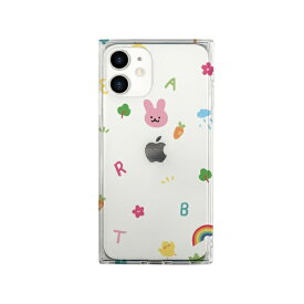 ROA｜ロア iPhone 12 mini 5.4インチ対応 ソフトスクウェアケース ピンクウサギ