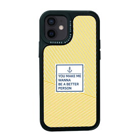 ROA｜ロア iPhone 12 mini 5.4インチ対応Black Cover SUMMER STRIPE　YELLOW