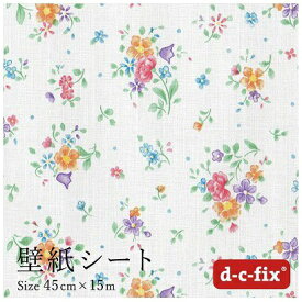 菊池襖紙工場｜KIKUCHI FUSUMA MANUFACTURING 粘着シート(強粘着)D-C-FIX45CM巾/200-2494 15M巻 小花ホワイト