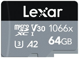 レキサー｜Lexar microSDXCカード Professional 1066x SILVER シリーズ LMS1066064G-BNANJ [Class10 /64GB]