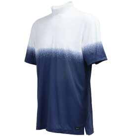 本間ゴルフ　HONMA　GOLF メンズ ミニワッフル半袖モックネックシャツ(Lサイズ/ネイビー) 131-733122