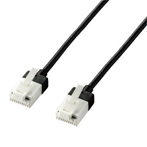 ELECOM�b�G���R�� LAN�P�[�u�� Cat6A �X�[�p�[�X���� �c�����܂�Ȃ� 10m �u���b�N RJ45�R�l�N�^ 10Gbps RoHS�w�ߏ���(10����) �u���b�N LD-GPASST/BK100 [10m /�J�e�S���[6A /�X����]