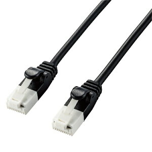 ELECOM�b�G���R�� LAN�P�[�u�� Cat6A ���炩 �c�����܂�Ȃ� 1m �u���b�N RJ45�R�l�N�^ 10Gbps RoHS�w�ߏ���(10����) �u���b�N LD-GPAYT/BK10 [1m /�J�e�S���[6A /�X�^���_�[�h]