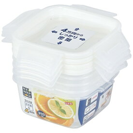 パール金属｜PEARL METAL ネオキープロック 保存容器正方形（S）4個組 HB-5747 [約310ml/電子レンジ対応(容器)/食洗器対応]