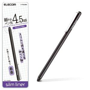 ELECOM�b�G���R�� �^�b�`�y�� �X�����y�� 4.5mm�y���� �׏����Ή� �X�}�z�^�u���b�g�Ή� �X�^�C���X�y�� �����y����t �u���b�N �u���b�N P-TPSLIMBK