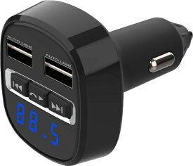 樫村｜KASHIMURA Bluetooth FMトランスミッター フルバンド USB2ポート4.8A リバーシブル 自動判定 KD-219
