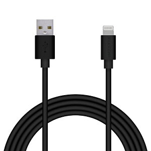 ELECOMbGR iPhone [dP[u CgjOP[u 2m MFiF y Lightning RlN^[ iPhone iPad iPod AirPods Ή z ubN ubN MPA-UAL20BK [2m]