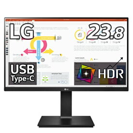 【エントリーで2倍pt(5/27 1:59まで)】 LG｜エルジー USB-C接続 PCモニター 24QP750-B [23.8型 /WQHD(2560×1440） /ワイド]