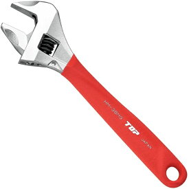 トップ工業｜TOP工業 ワークワイド グリップ付(ガタ無しモンキレンチ) 口開き寸法（mm）0〜38 HM-38MGR