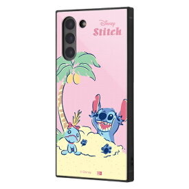 イングレム｜Ingrem Galaxy S21 5G /『ディズニーキャラクター』/耐衝撃ハイブリッドケース KAKU/『リロ＆スティッチ/砂遊び』 イングレム IQ-DGS21K3TB/ST002
