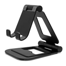 アーキス｜ARCHISS タブレットPC / スマホ対応［7〜13インチ /ゲーム機 〜厚さ17mm］アルミスタンド 折りたたみ BIG DOUBLE SWING-STAND BY ME ブラック AS-BWBM-BK
