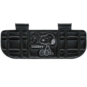 BONFORM|ボンフォーム 5712-05BK シートクッション スヌーピープレス 軽/普通車用 トリプル ストッパー付き サイズ:125×42cm カラー:ブラック ブラック 5712-05BK