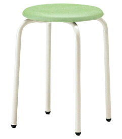 アイリスチトセ｜IRIS CHITOSE 丸スツール　　ビニールレザー（グリーン/Φ305×座面高さ467mm） RS46V GN【キャンセル・返品不可】