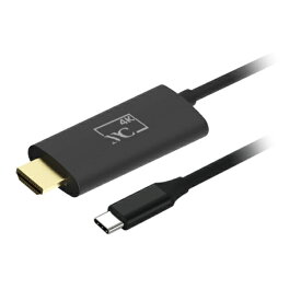 樫村｜KASHIMURA USB-C ⇔ HDMI＋USB-Cメス(給電用 PD40W対応)ケーブル [映像 /2.0m /4K] ブラック KD-222 [USB-C ⇔ HDMI /4K]