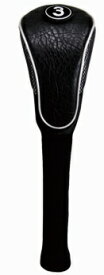 ライト｜LITE フェアウェイウッド用ヘッドカバー エクセルFW ロング(ブラック/No.3、4、5対応) H-84 番手パッチ3枚付