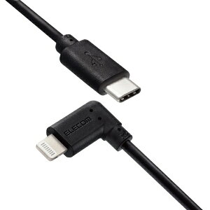 ELECOMbGR iPhone [dP[u Z Type-C CgjOP[u 0.3m PD Ή L MFiF } R y Lightning RlN^[ iPhone iPad iPod AirPods Ή z ^CvC ubN MPA-CLL03BK