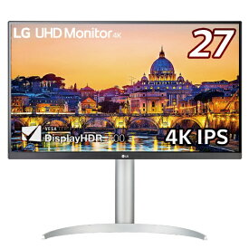 【エントリーで2倍pt(5/27 1:59まで)】 LG｜エルジー PCモニター LG UHD Monitor 4K ホワイト 27UP650-W [27型 /4K(3840×2160） /ワイド]