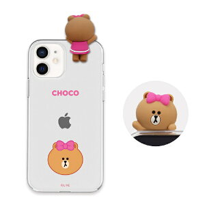 ROA�b���A iPhone 12 mini 5.4�C���`�Ή�Figure BASIC CLEAR SOFT FACE CHOCO