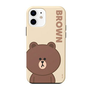 ROA�b���A iPhone 12 mini 5.4�C���`�Ή�BASIC DUAL GUARD_BROWN_PB