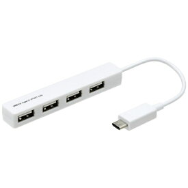 ナカバヤシ｜Nakabayashi UH-C2524W USB-C → USB-A 変換ハブ ホワイト [バスパワー /4ポート /USB2.0対応]