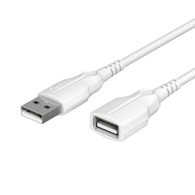 OWLTECH｜オウルテック USB-A延長ケーブル [USB-A オス→メス USB-A /2m /充電 /転送 /USB2.0] ホワイト OWL-CBKE20-WH