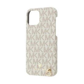 マイケルコース｜MICHAEL KORS MICHAEL KORS - Slim Wrap Case Signature with Hand Strap - Magsafe for iPhone 12 mini [ Vanilla ] MKSHVNLWPIP2054 バニラ
